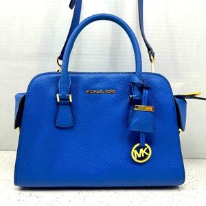 Michael Kors medium satchel purse, royal blue